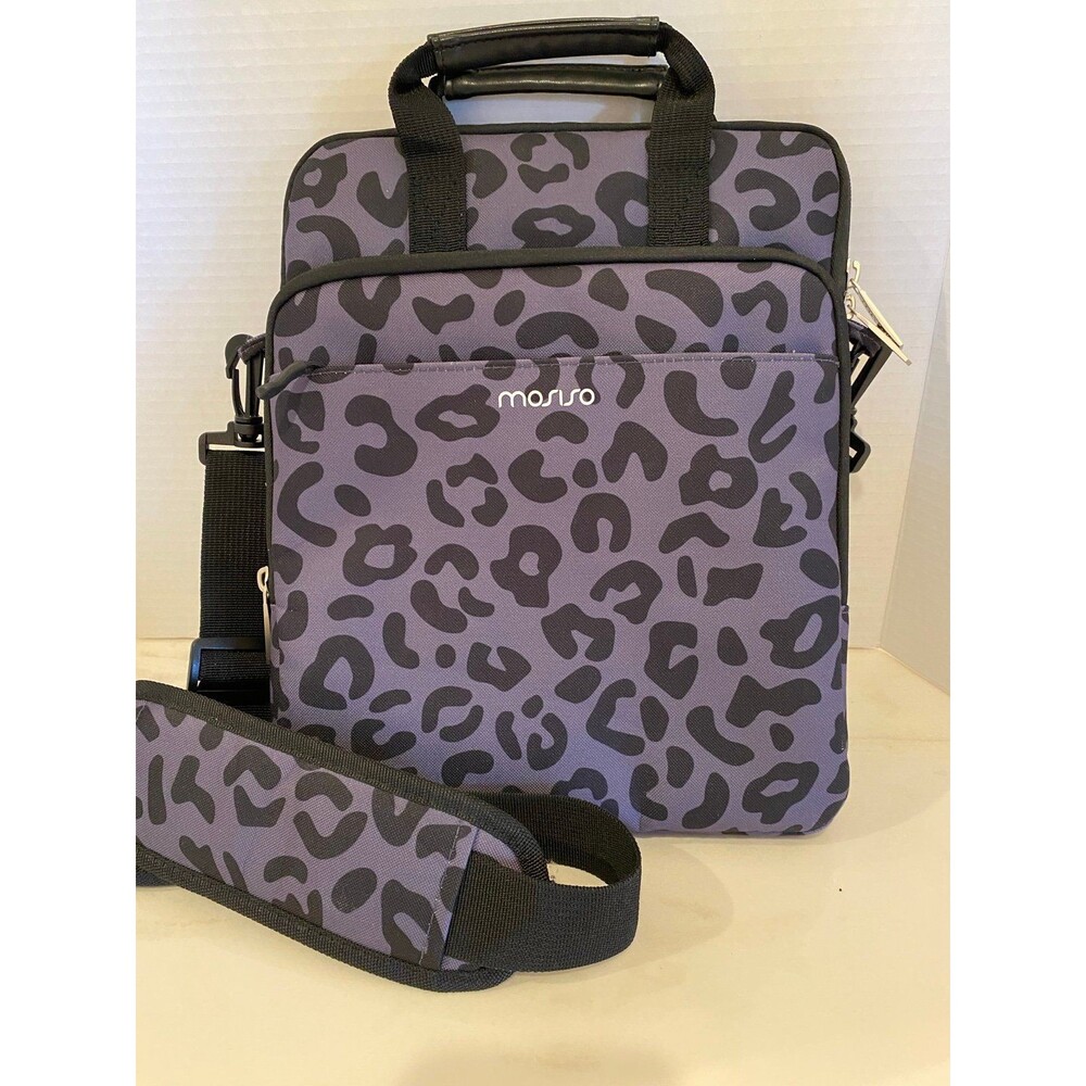 Mosiso Tablet Shoulder Bag Gray & Black Leopard‎ Print  Tablet Protective Sleeve